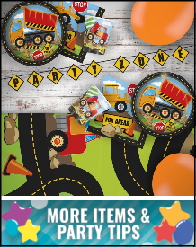 Construction Site Vehicles Party Supplies, Decorations, Balloons and Ideas